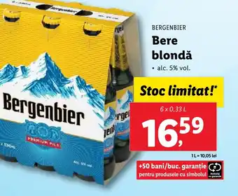 Lidl BERGENBIER Bere blondă Ofertă