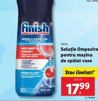Lidl FINISH Soluţie limpezire pentru maşina de spălat vase Ofertă