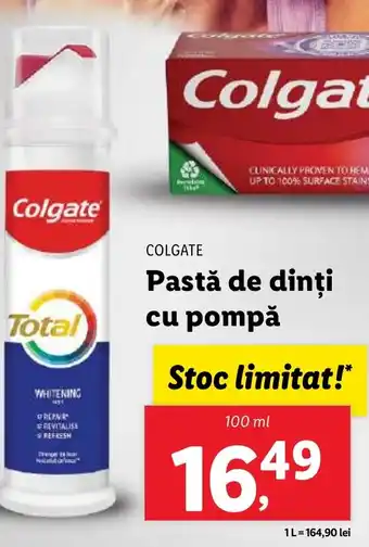 COLGATE Pastă de dinţi cu pompă
