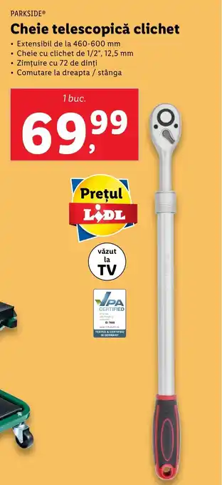 Lidl PARKSIDEⓇ Cheie telescopică clichet Ofertă