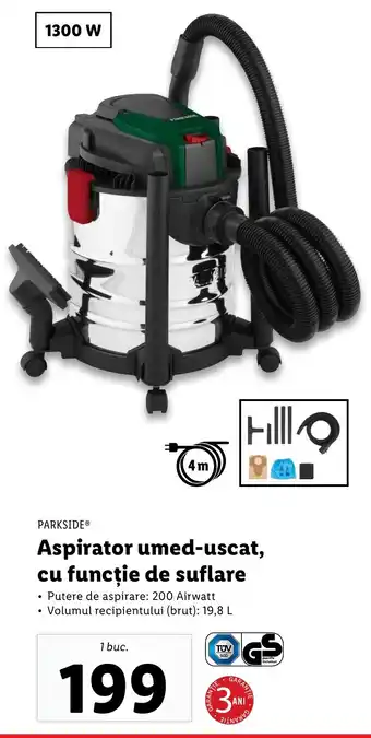 Lidl PARKSIDEⓇ Aspirator umed-uscat, cu funcție de suflare Ofertă
