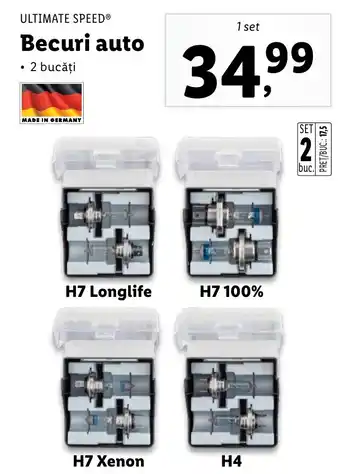 Lidl ULTIMATE SPEEDⓇ Becuri auto Ofertă