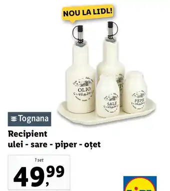 Lidl Recipient ulei - sare - piper - oţet Ofertă