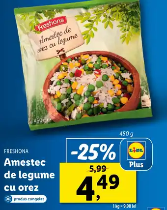 Lidl FRESHONA Amestec de legume cu orez Ofertă