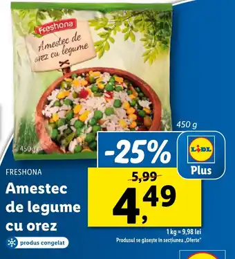 Lidl FRESHONA Amestec de legume cu orez Ofertă