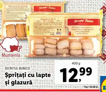 Lidl SECRETUL BUNICII Şprițați cu lapte şi glazură Ofertă