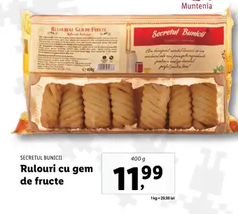 Lidl SECRETUL BUNICII Rulouri cu gem de fructe Ofertă