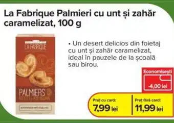 La Fabrique Palmieri cu unt şi zahăr caramelizat, 100 g