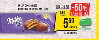 Mega Image MILKA CHOC & CHOC PRĂJITURĂ CU CIOCOLATĂ, 150G Ofertă