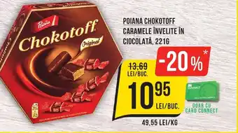 POIANA CHOKOTOFF CARAMELE ÎNVELITE ÎN CIOCOLATĂ, 221G