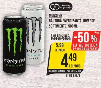 Mega Image MONSTER BĂUTURĂ ENERGIZANTĂ, DIVERSE SORTIMENTE, 500ML Ofertă