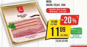 Mega Image MEDA BACON, FELIAT, 150G Ofertă