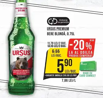 Mega Image URSUS PREMIUM BERE BLONDĂ, 0.75L Ofertă