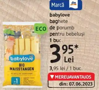 DM babylove baghete de porumb pentru bebeluşi Ofertă