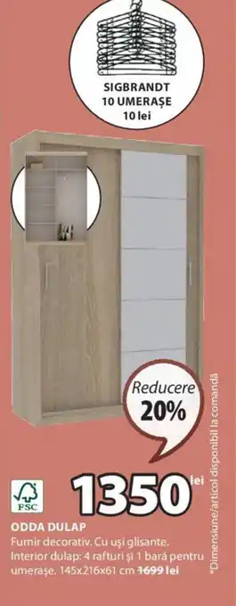 JYSK ODDA DULAP Ofertă