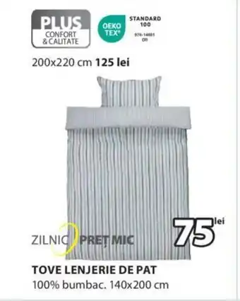JYSK TOVE LENJERIE DE PAT Ofertă