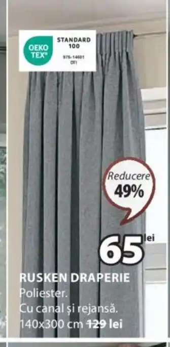 JYSK RUSKEN DRAPERIE Ofertă