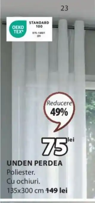 JYSK UNDEN PERDEA Ofertă