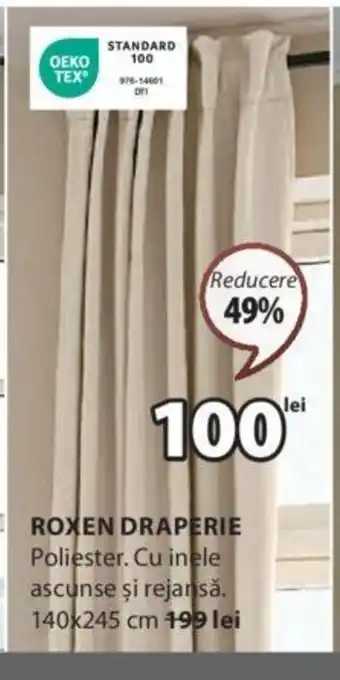 JYSK ROXEN DRAPERIE Ofertă