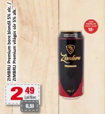 CBA ZIMBRU Premium bere blondă 5% alc. Ofertă