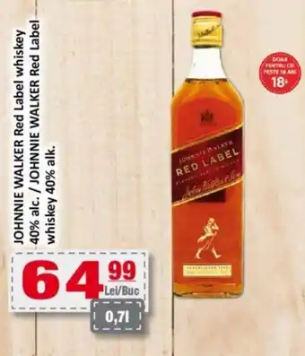 CBA JOHNNIE WALKER Red Label whiskey 40% alc. Ofertă