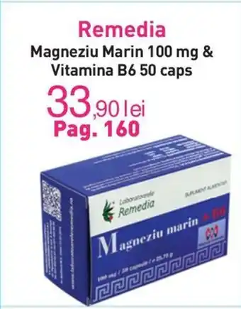 Infinity Remedia Magneziu Marin 100 mg & Vitamina B6 50 caps Ofertă