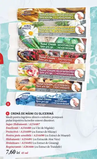 CREMĂ DE MÂINI CU GLICERINĂ