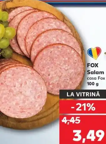Kaufland FOX Salam casa Fox 100 g Ofertă