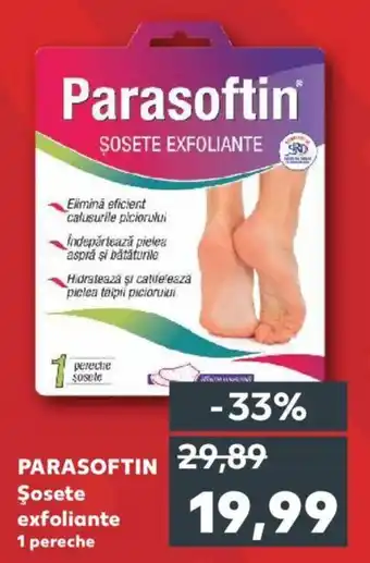Kaufland PARASOFTIN Şosete exfoliante 1 pereche Ofertă
