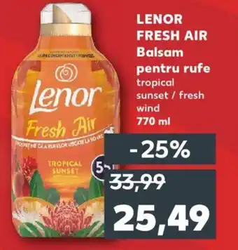 Kaufland LENOR FRESH AIR Balsam pentru rufe tropical sunset / fresh wind 770 ml Ofertă