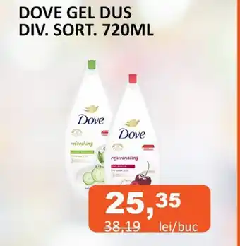Unicarm DOVE GEL DUS DIV. SORT. 720ML Ofertă