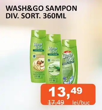 Unicarm WASH&GO SAMPON DIV. SORT. 360ML Ofertă