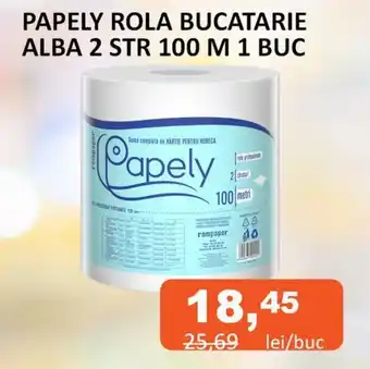 Unicarm PAPELY ROLA BUCATARIE ALBA 2 STR 100 M 1 BUC Ofertă