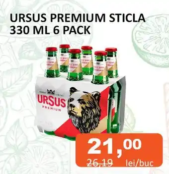 Unicarm URSUS PREMIUM STICLA 330 ML 6 PACK Ofertă