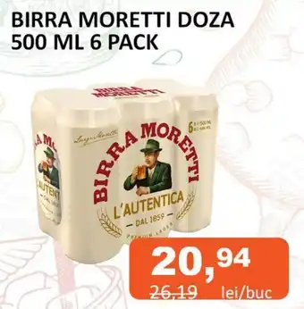 Unicarm BIRRA MORETTI DOZA 500 ML 6 PACK Ofertă