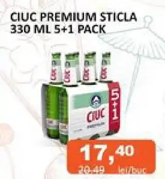 CIUC PREMIUM STICLA 330 ML 5+1 PACK