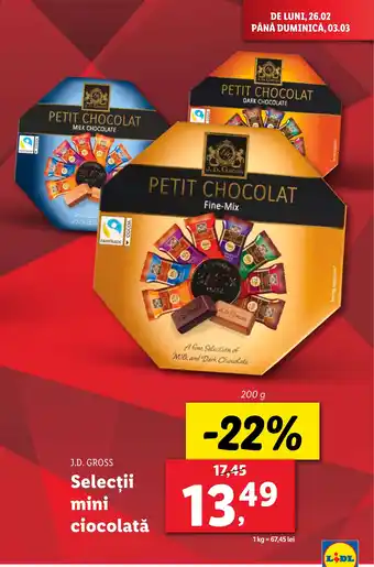 Lidl Selecţii mini ciocolată Ofertă