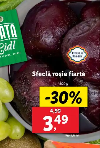 Lidl Sfeclă roşie fiartă Ofertă