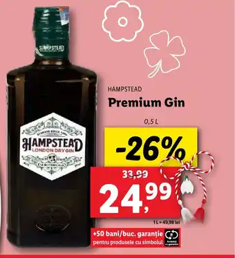 Lidl HAMPSTEAD Premium Gin Ofertă
