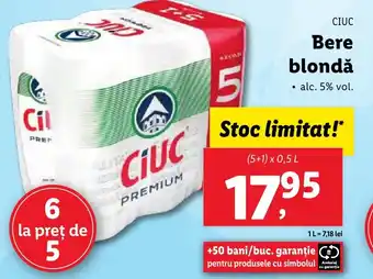 Lidl CIUC Bere blondă Ofertă