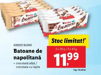 Lidl KINDER BUENO Batoane de napolitană Ofertă