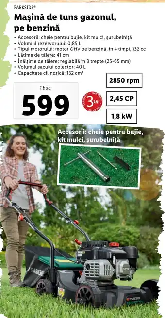 Lidl PARKSIDE Maşină de tuns gazonul, pe benzină Ofertă