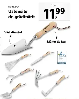Lidl Ustensile de grădinărit Ofertă