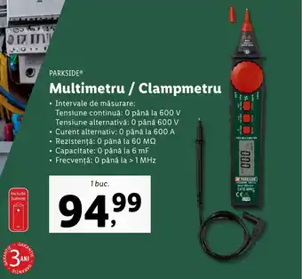 Lidl PARKSIDE Multimetru / Clampmetru Ofertă