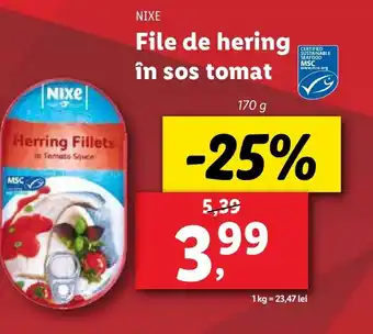 Lidl NIXE File de hering în sos tomat Ofertă