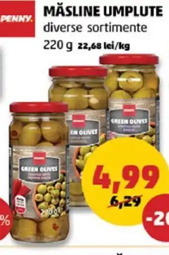 Penny MĂSLINE UMPLUTE Ofertă