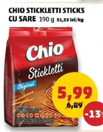 Penny CHIO STICKLETTI STICKS CU SARE 190 g Ofertă