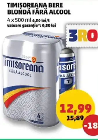 Penny TIMISOREANA BERE BLONDĂ FĂRĂ ALCOOL Ofertă
