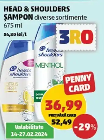 Penny HEAD & SHOULDERS SAMPON Ofertă