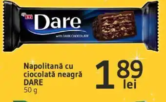 Supeco Napolitană cu ciocolată neagră DARE 50 g Ofertă